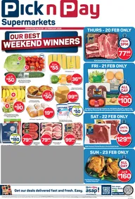 Pick n Pay Gauteng, Free State, North West, Mpumalanga, Limpopo & Northern Cape : Our Best Weekend Winners (20 February - 23 February 2025)