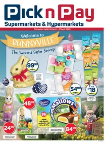 Pick n Pay Gauteng, Free State, North West, Mpumalanga, Limpopo and Northern Cape : Easter Sweet Savings (24 March - 21 April 2025)