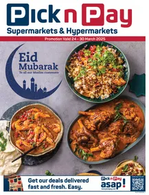 Pick n Pay Gauteng, Free State, North West, Mpumalanga, Limpopo & Northern Cape : Eid Specials (24 March - 30 March 2025)