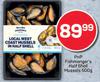 PnP Fishmonger's Half Shell Mussels-500g