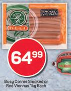 Busy Corner Smoked Or Red Viennas-1Kg Each