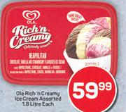 Ola Rich n Creamy Ice Cream Assorted-1.8L Each