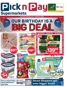 Pick n Pay Gauteng, Free State, North West, Mpumalanga, Limpopo & Northern Cape : Birthday Specials (24 July - 03 August 2025)