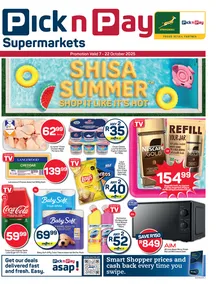 Pick n Pay Gauteng, Mpumalanga, Limpopo, North West, Free State & Northern Cape : Shisa Summer (07 October - 22 October 2025)
