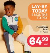 Fleece Tops 2-7 Years-Each