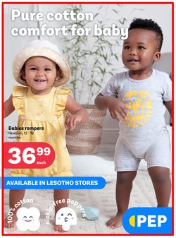 PEP Lesotho : Pure Cotton Comfort For Baby (29 September - 26 October 2023), page 1