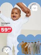 Plain Baby Grows Newborn, -12 Months-Each