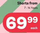Shorts (7-14 Years)-Each