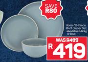 Home 12-Piece Matt Dinner Set