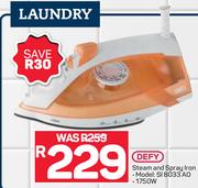 Defy 1750W Steam And Spray Iron Sl8033AO