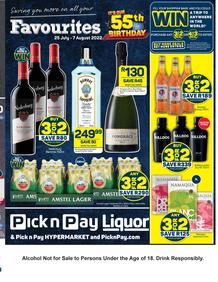 Pick n Pay Liquor : Favourites (25 July - 07 August 2022)