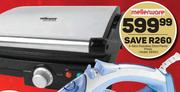 Mellerware 4 Slice Stainless Steel Panini Press 28560