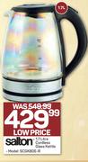 Salton 1.7L Cordless Glass Kettle SCGK80E-R