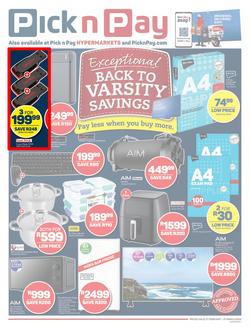 Pick n Pay : Back To Varsity (21 February - 21 March 2023), page 1