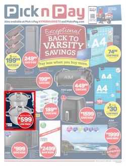 Pick n Pay : Back To Varsity (21 February - 21 March 2023), page 1