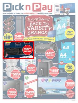 Pick n Pay : Back To Varsity (21 February - 21 March 2023), page 1