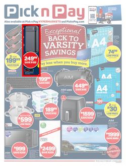Pick n Pay : Back To Varsity (21 February - 21 March 2023), page 1