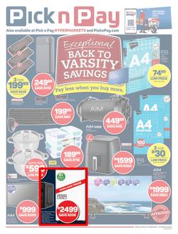 Pick n Pay : Back To Varsity (21 February - 21 March 2023), page 1