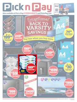 Pick n Pay : Back To Varsity (21 February - 21 March 2023), page 1