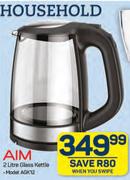 Aim 2L Glass Kettle AGK12