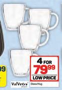 Val Vetro Glass Mug-For 4