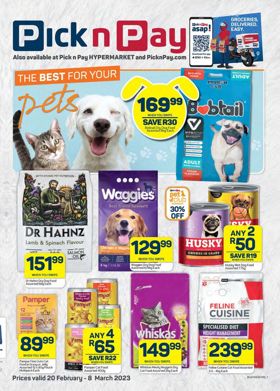 Dog food prices hot sale pick n pay