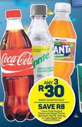 Coca Cola Original Taste Less Sugar, Fanta, Sparletta, Sprite, Stoney Or Twist-Any 3 x 440ml/500ml