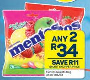 Mentos Sweets Bag Assorted-Any 2 x 26s
