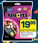 Beacon Liquorice Allsorts Assorted-150g Each