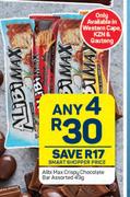 Alibi Max Crispy Chocolate Bar Assorted-For Any 4 x 49g