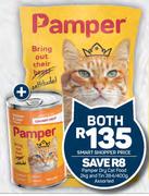 Pamper Dry Cat Food 2Kg & Tin 384g/400g-Both For