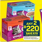 Whiskas Cat Food Pouch Multipack Assorted-Any 2 x 12 x 85g