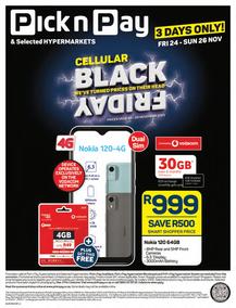 Pick n Pay : Cellular Black Friday Specials (24 November - 26 November 2023)