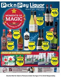 Pick n Pay : Liquor Specials (27 November - 3 December 2023)