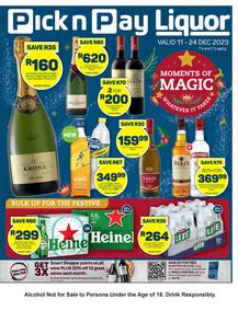 Pick n Pay : Liquor Specials (11 December - 24 December 2023)