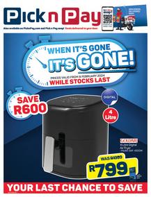 Pick n Pay Gauteng, Free State, North West, Mpumalanga, Limpopo and Northern Cape : When It's Gone It's Gone Saving (08 February - 21 February 2024)