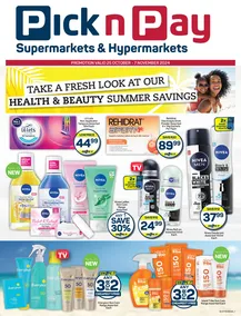 Pick n Pay : Health & Beauty Specials (25 October - 07 November 2024)