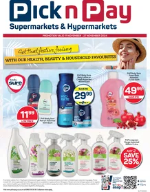 Pick n Pay : Health & Beauty Specials (11 November - 27 November 2024)