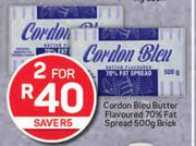 Cordon Bleu Butter Flavoured 70% Fat Spread Brick-For 2 x 500g