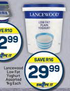 Lancewood Low Fat Yoghurt Assorted-1Kg Each