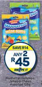 Manhattan Gummies, Jellies Or Chews Assorted-Any 2 x 125g