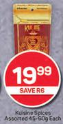 Kuisine Spices Assorted-45-60g Each