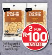 PnP Roasted & Salted Cashew Nuts-For 2 x 100g