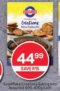 Snowflake Creations Baking Kits Assorted-400-800g Each