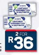 No Name Shredded Tuna In Salt Water-For 2 x 170g
