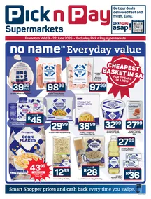 Pick n Pay Western Cape : No Name Specials (09 June - 22 June 2025)