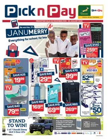 Pick n Pay Western Cape : Everything For School, For Less (29 December 2025 - 25 January 2026)