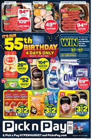 Pick n Pay KwaZulu-Natal : Our 55th Birthday 4 Day Sale (21 July - 24 July 2022)