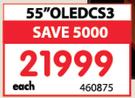 LG 55" OLED evo TV OLEDCS3