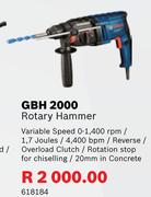 Bosch GBH 2000 Rotary Hammer